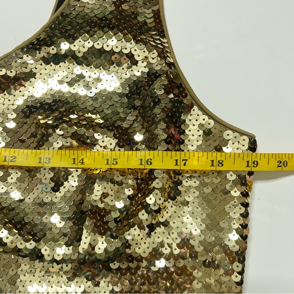 NWT Rabanne x HM sequin top in gold (size XL) - Picture 7 of 9
